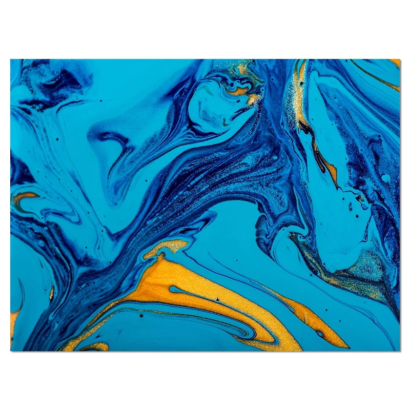 Design Art Peinture Acrylique Bleu Doux Art Sur Toile