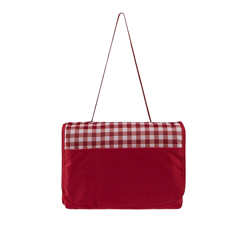 Mainstays Water Repellent Outdoor Blanket, Red Gingham, 1 Piece, 50" x 70"
