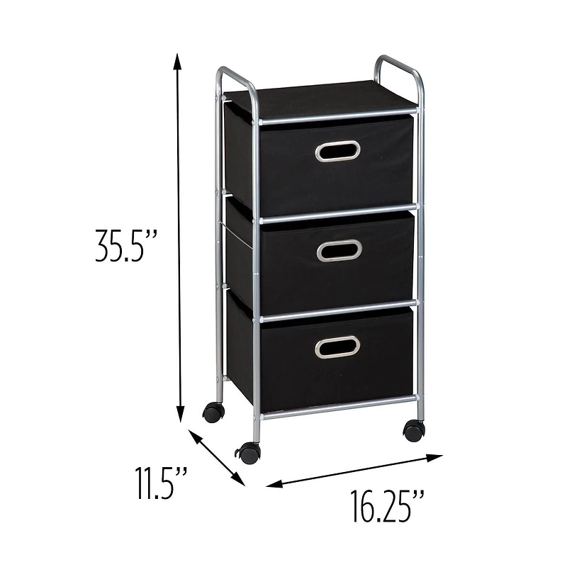 Honey-Can-Do 3-Drawer Fabric Storage Cart
