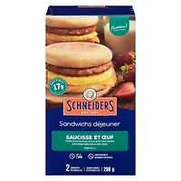 Schneiders Sausage & Egg Breakfast Sandwiches, 2 per pack, 288 g