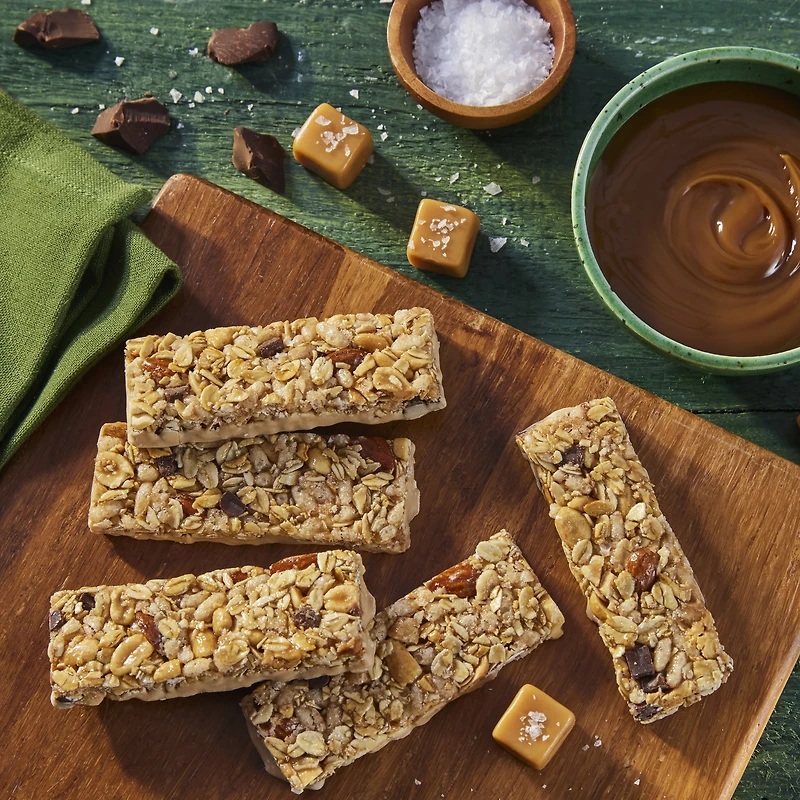Val Nature Barres Granola, Sucrées et Salées, Saveur Caramel Salé et Chocolat, Format Économique, 6 Barres 6 barres x 35 g, 210 g