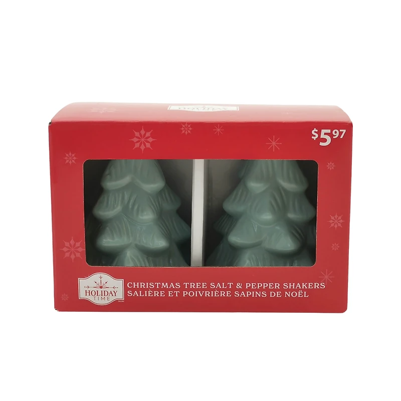 Stoneware Tree salt and pepper shaker