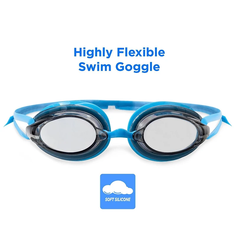 Dolfino Pro Striker II Youth Swim Goggle - Blue / Smoke