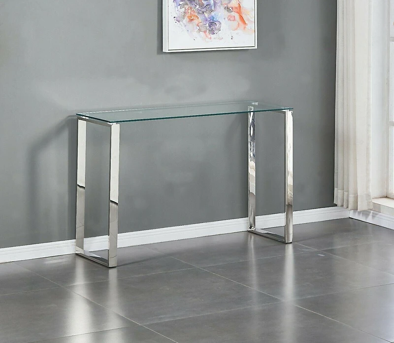 Table console en verre