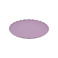 Mainstays Polypropylene Scalloped Round Plate, Purple