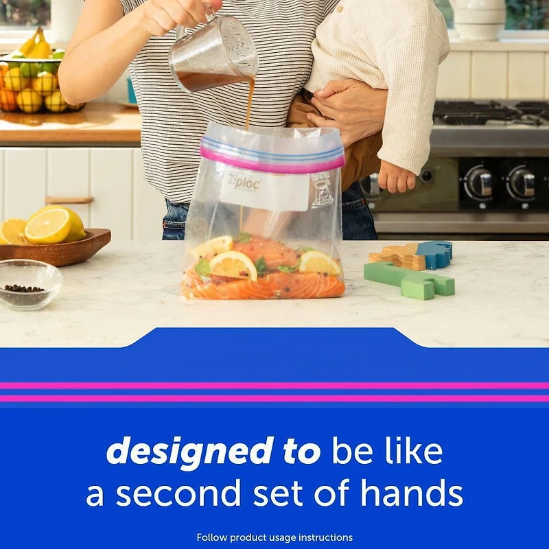 Ziploc® Storage Bags with Stay Open Technology, Large, 38 Bags