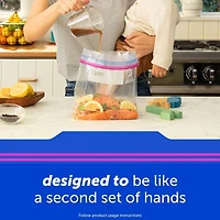 Ziploc® Storage Bags with Stay Open Technology, Large, 38 Bags