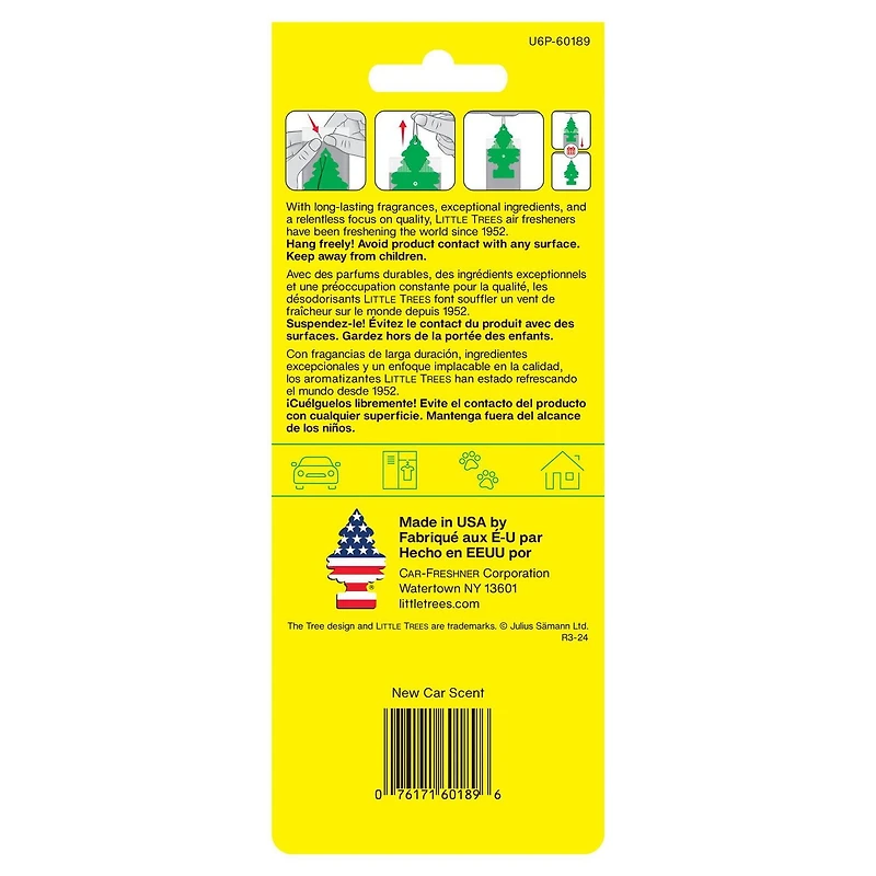 Assainisseur d'air LITTLE TREES New Car Scent 6-Pack
