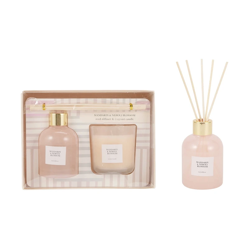 Coffret cadeau Anko Mandarine et Néroli Ensemble diffuseur et bougie