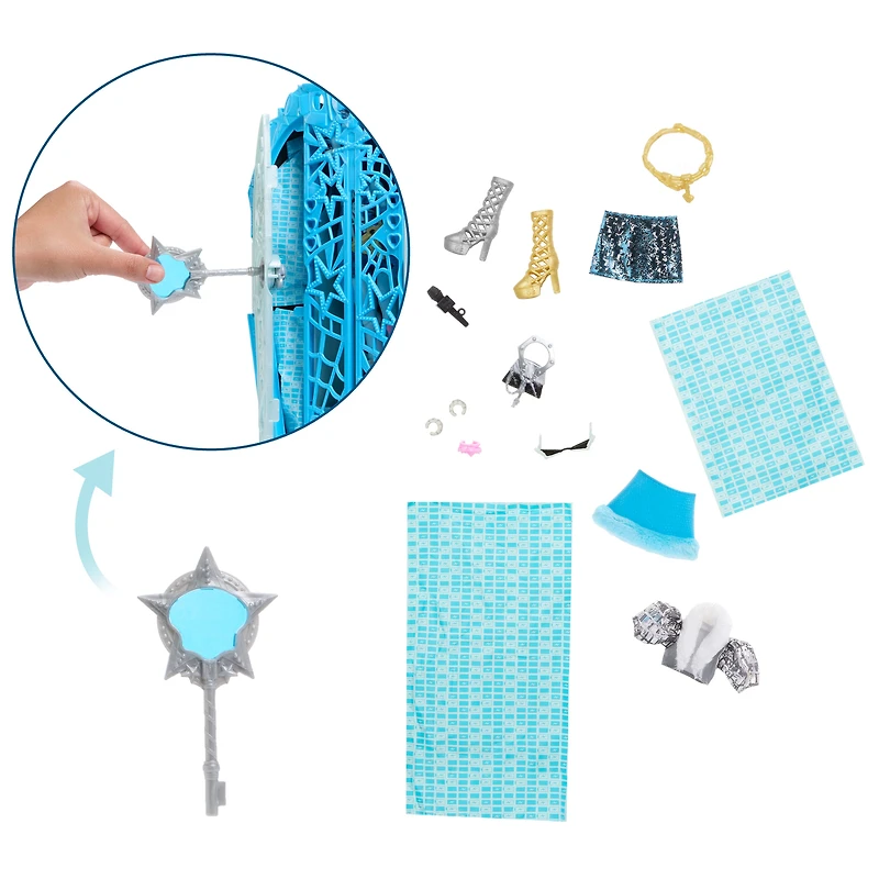 Monster High Skulltimate Secrets Hauntlywood Mysteries Doll, Frankie Stein with 19+ Surprises