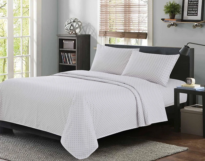 Johnson Home 200 TC Bed Sheet Set - Printed Cotton Sheets