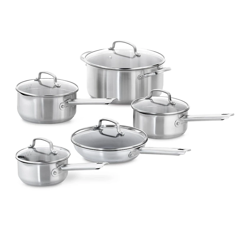 10pc Advantage Pro Stainless-Steel Cookware Set, 10 Pc Cookware Set