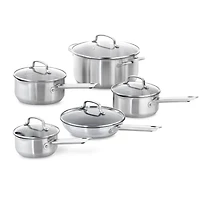 10pc Advantage Pro Stainless-Steel Cookware Set, 10 Pc Cookware Set