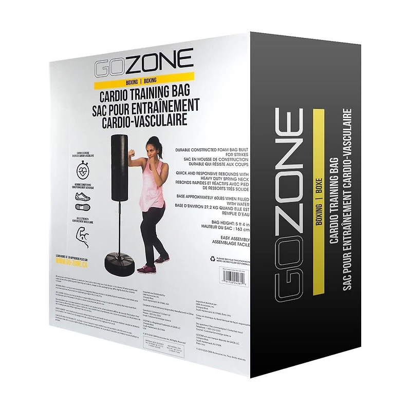 GoZone Cardio Training Bag – Black, Bag height: 5’4”