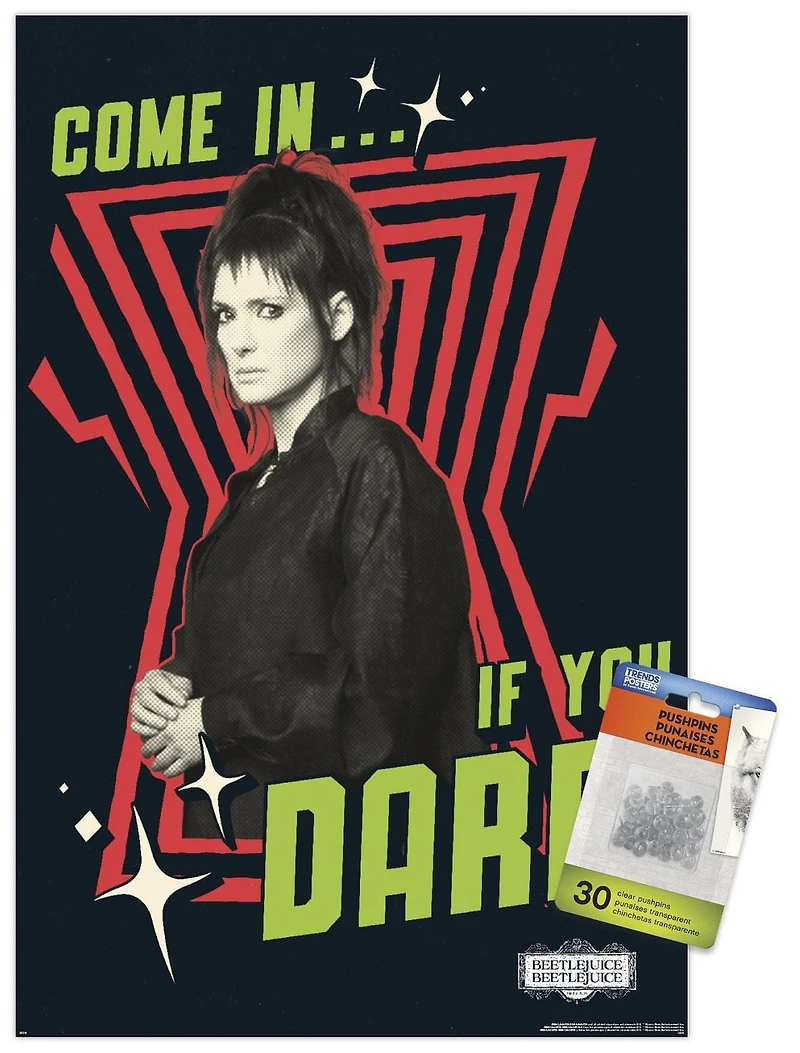 Beetlejuice Beetlejuice - Come In If You Dare Wall Poster, 14.725" x 22.375" Framed