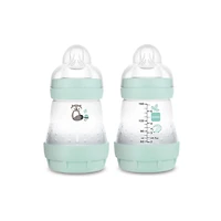 Biberon anti-coliques MAM Easy Start Matte de 147 ml (5 oz), 2 unités, biberons à débit lent avec tétine en silicone MAM Easy Start Matte, 5oz, 2 un Biberon