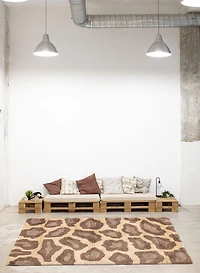ECARPETGALLERY Timeless Beige, Brown Shag 5'0" x 7'0"