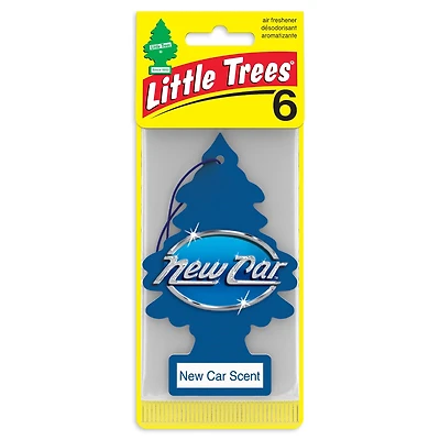 Assainisseur d'air LITTLE TREES New Car Scent 6-Pack
