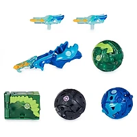 Bakugan Legends Collection Pack, 4-Pack featuring Auxillataur Bakugan, Talan Geogan, Pegatrix Nova, Dragonoid Ultra, and 6 BakuCores, Kids Toys for Ages 6 and Up