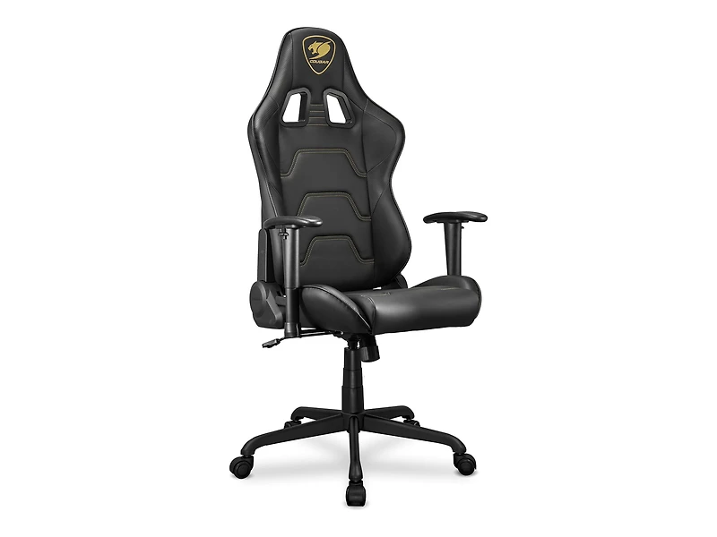 Chaise de gaming Cougar Armor Elite - Cuir PVC avec dossier inclinable jusqu'à 160º, accoudoirs 2D réglables et mécanisme d'inclinaison ajustable, coussins pour la tête et les lombaires