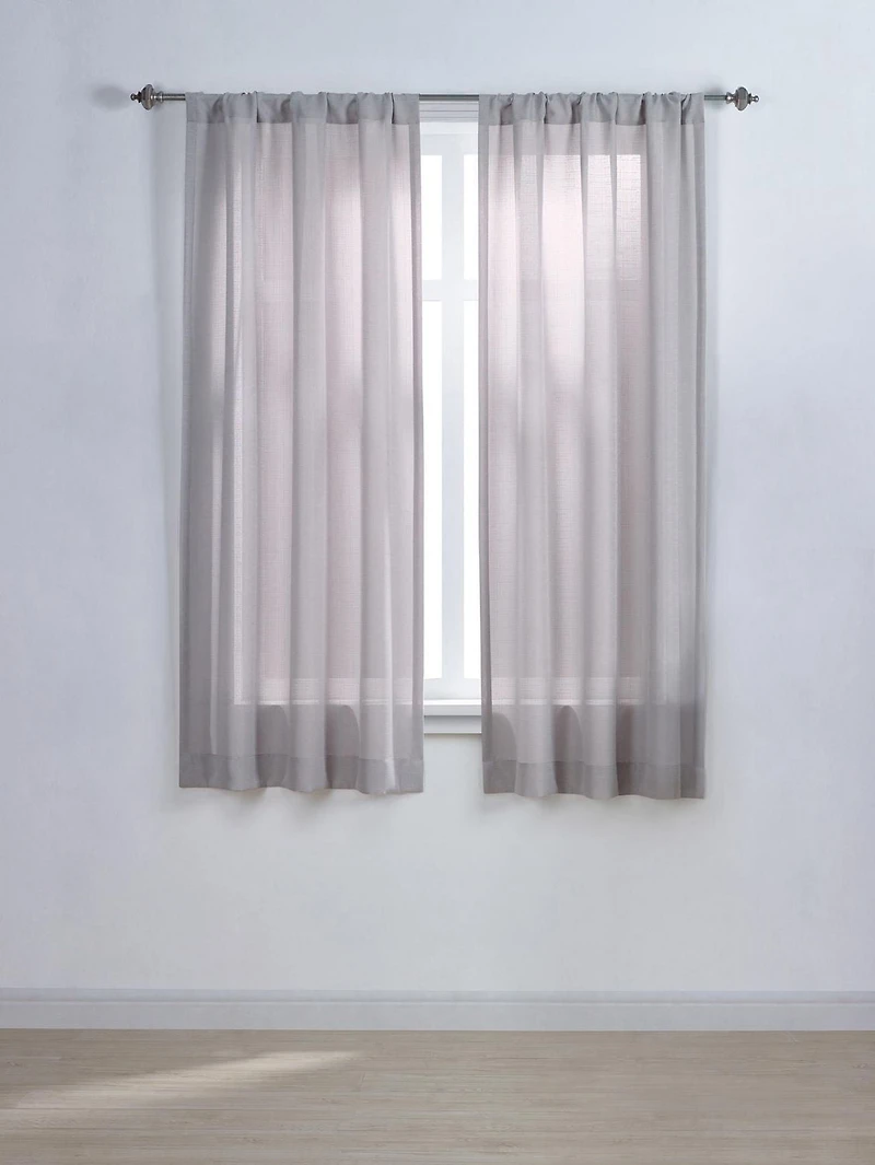Mainstays Tille 63" Solid Rod Pocket Window panel, 1 40" x