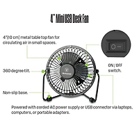 Westinghouse 18" Ventilateur A Haute Velocite Avec Mini Ventilateur De Bureau USB 4" En Bonus