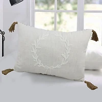 FRAÎCHE Holiday Wreath Cushion, 20x13-in