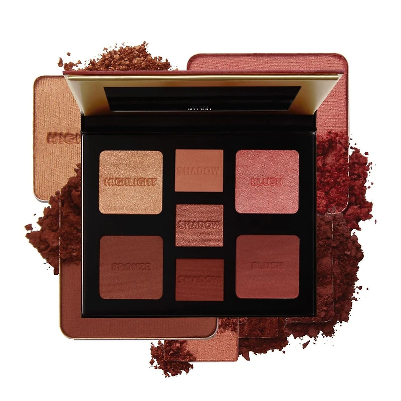 Milani - Palette tout compris, yeux, visage et joues - 7 couleurs - 1Pc Palette yeux, visage et joues