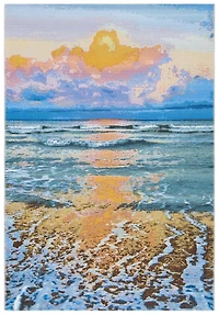 SAFAVIEH Barbados Dusk Waves Outdoor Area Rug