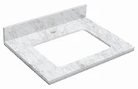 23,75 po. W 18,25 po D Stone Top En Bianca Carara Couleur Pour Robinet 1 Trou AI-575