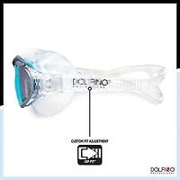 Lunettes de sports nautiques pour adultes Dolfino Pro Axis - Turquoise / Argent Lunettes de sports nautiques