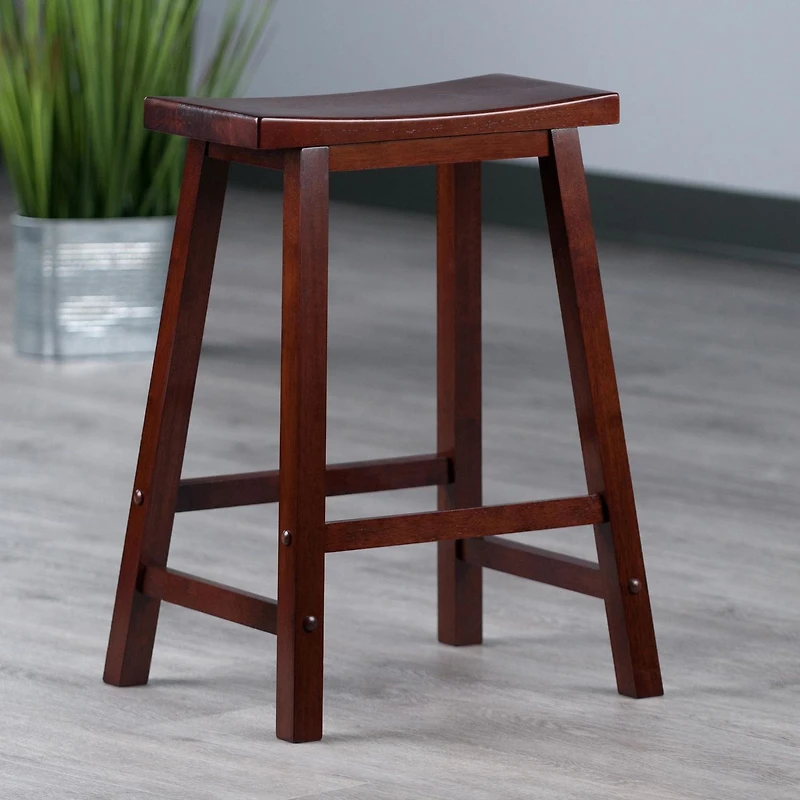 Winsome Tabouret de Comptoir Satori Saddle Seat, Noyer
