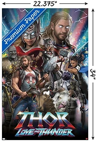 Marvel Thor: Love and Thunder - Amazing Wall Poster, 22.375" x 34" Framed