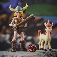 Dungeons & Dragons Cartoon Classics, pack de 2 figurines de 15 cm Bobby & Uni, dessin animé des années 80, inclut d12 D&D exclusif