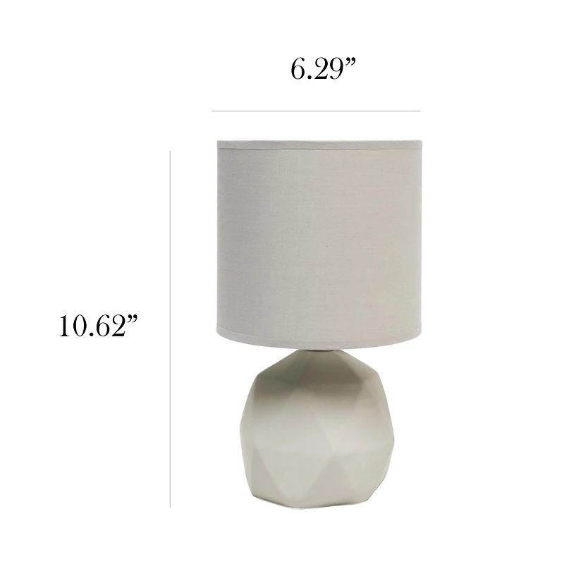 Simple Designs Geometric Concrete Lamp