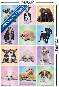 Keith Kimberlin - Puppies - Cuties Grid Wall Poster, 22.375" x 34"