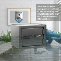 Coffre-fort pour la maison et le bureau de 11,5 po de hauteur de la série Diamond avec serrure biométrique et protection à triple joint [0,75 pi³]