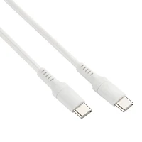 onn. Câble USB-C vers USB-C tressé 60 W de 3 ft, Blanc