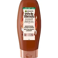 Garnier Whole Blends Smoothing Conditioner for Frizzy Hair, with Coconut Oil & Cocoa Butter, 370 mL