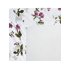 Literie Marina Décoration ultra douce et soyeuse, imprimée, en rayonne de bambou, toutes saisons, 6 pièces, avec taies d'oreiller, motif floral rose pâle