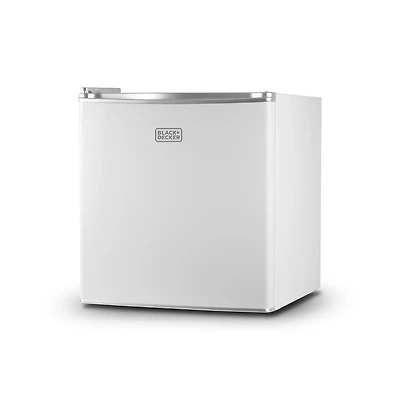 Black + Decker BCRK17W Réfrigérateur compact Energy Star Mini-réfrigérateur à porte simple avec congélateur, 1,7 pieds cubes, blanc