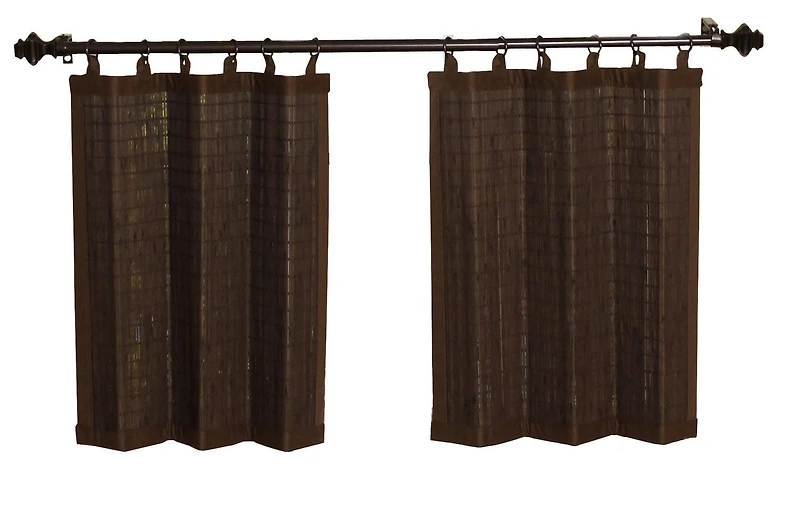 Versailles Brise-Brise en Bois de Bambou à Anneaux 48po x 24po