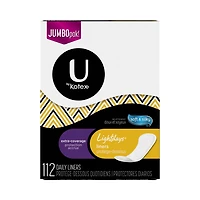 U by Kotex Lightdays Liners, Extra Coverage, Unscented