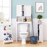 Ashland Collection Maison RiverRidge® Armoire Space Saver, 27,44 po. (larg) x 64,88 po. (haut) x 7,81 po. (profondeur), blanc