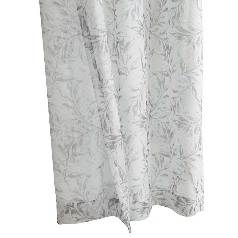 Jolie Sheer Grommet Curtain Panel Pair 52" x 95" each in Grey