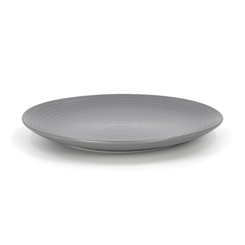 Assiette plate HT Evelyn 10.5 pouces grise