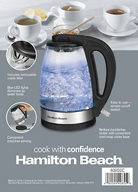 Bouilloire en verre de 1,7 litre Hamilton Beach 40855C