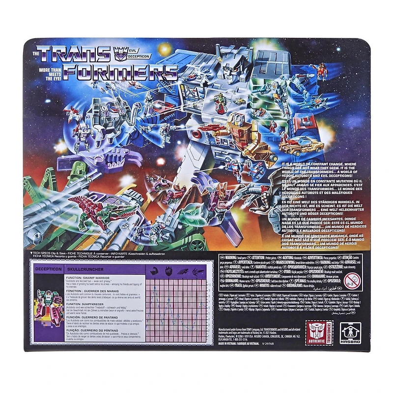 Jouets Transformers Generation, figurine de collection Deluxe Retro Headmaster Skullcruncher, pour adultes et enfants, dès 8 ans, taille de 14 cm
