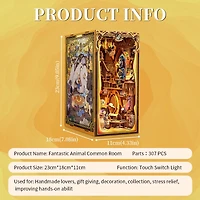 Tradeopia 3D Wooden Puzzle Fantastic Animal Common Room DIY Book Nook Kit