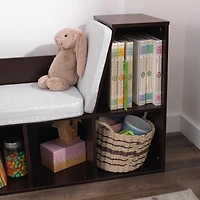 KidKraft Wooden Bookcase with Reading Nook - Espresso